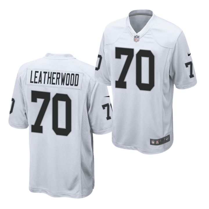 Men Oakland Raiders 70 Alex Leatherwood Nike White Game NFL Jersey